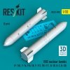 RESKIT RS32-0590 B83 nuclear bombs (2 pcs) (F-15E, F-16, F/A-18, F-111, FB-111, B-1B, B-2, B-52) (3D Printed) (1/32)